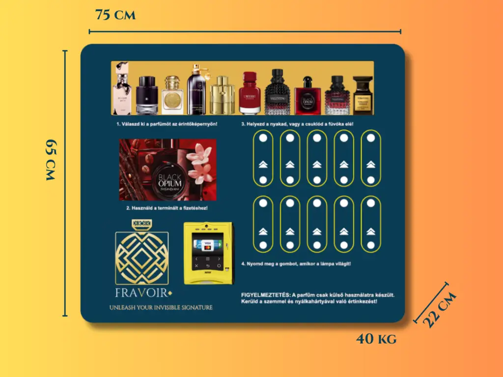 Rólunk FRAVOIR MaxiWall - Perfume Vending Machine